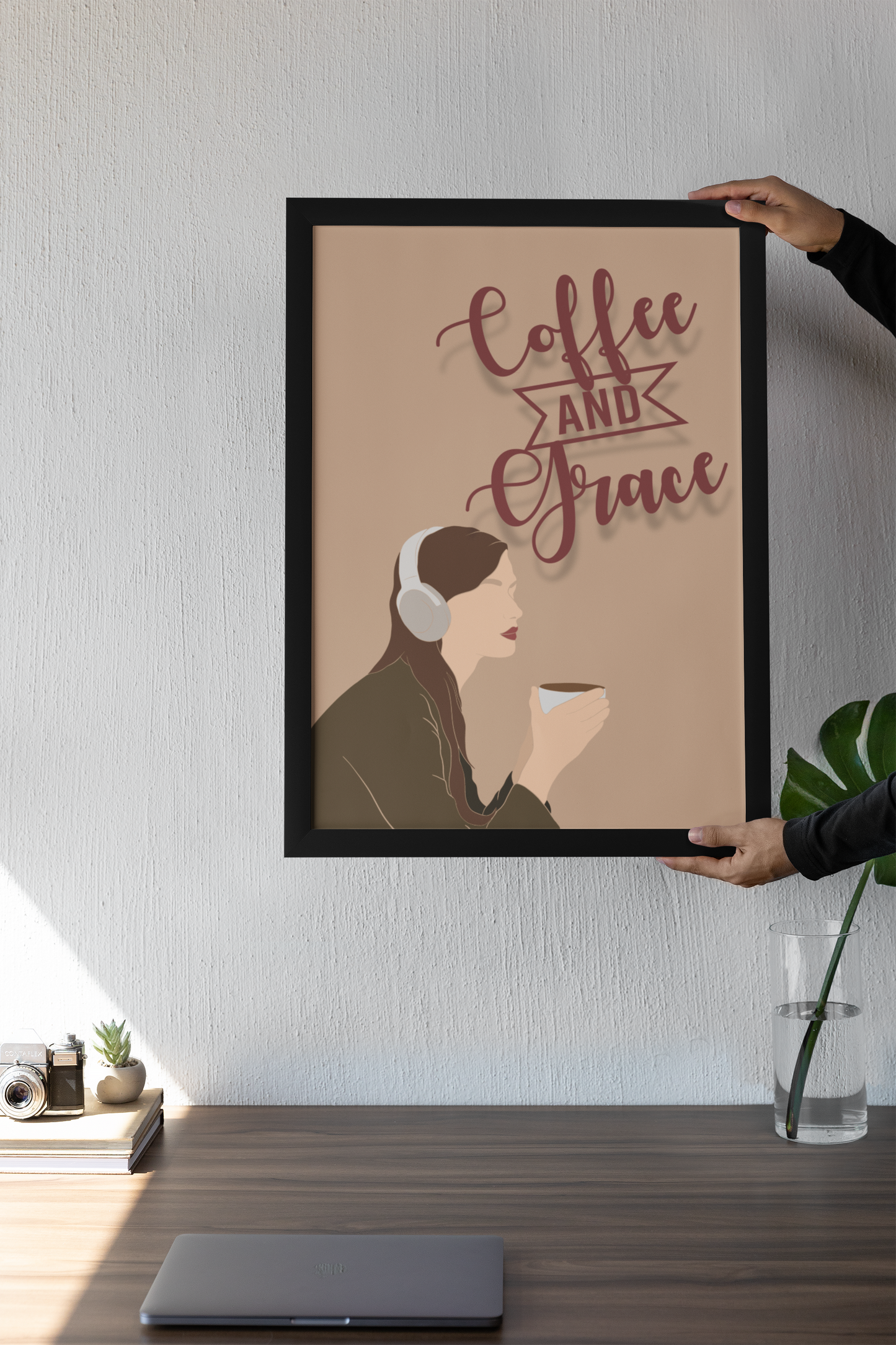 Coffee & Grace- Framed Poster